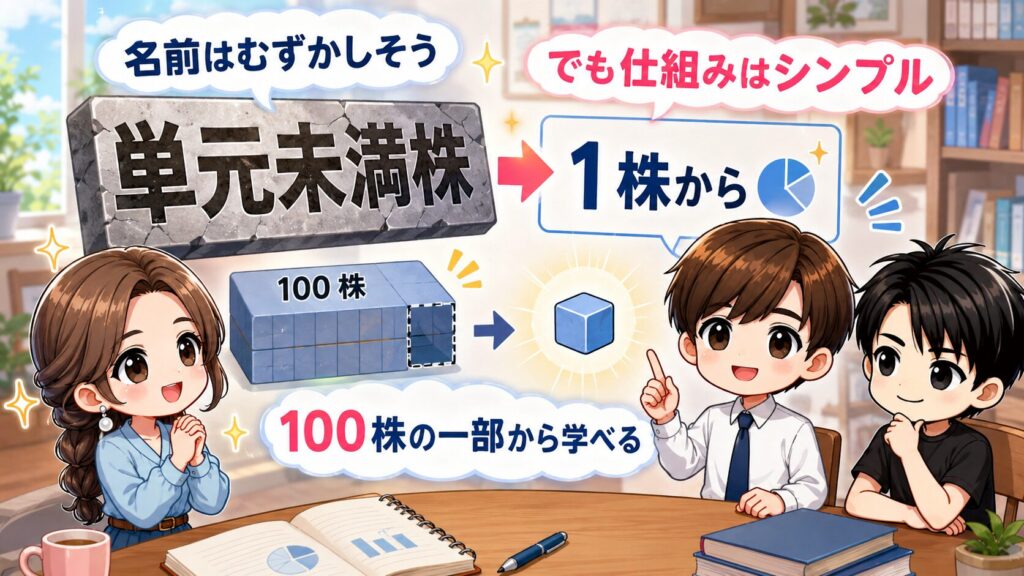 1.1　「単元未満株」という言葉に身構えなくていい理由