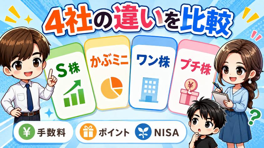 7.　ミニ株が買える主な証券会社4社の特徴