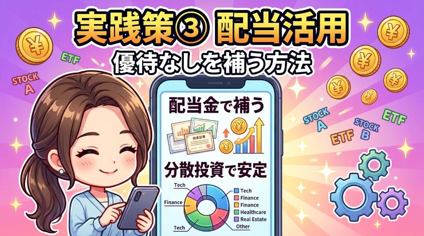 4.3　実践策③：配当・分散投資を活用して「優待がない」を補う