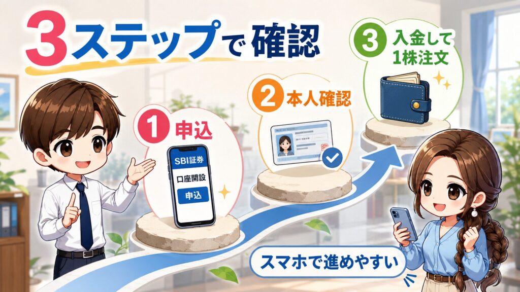 5. SBI証券でS株を始める「かんたん3ステップ」