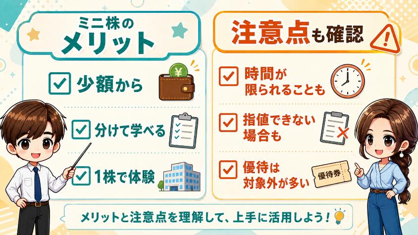 3.3　ミニ株のメリットと、ちょっとした注意点