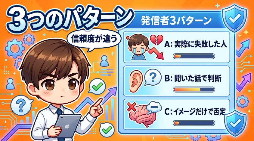 3.1　「やめとけ」発信者の3パターン