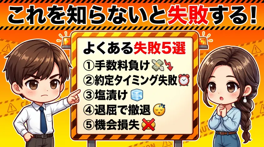 3. ミニ株でよくある失敗パターン5選 構造的な原因と対策