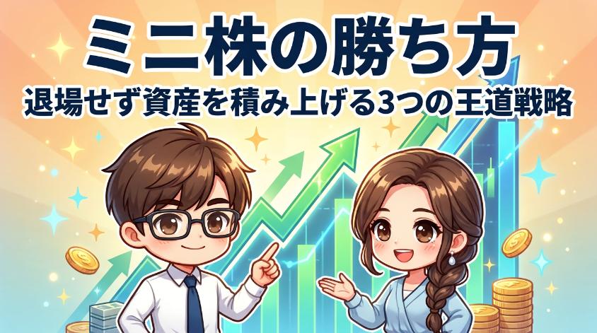 0_アイキャッチ_ミニ株の勝ち方退場せず資産を