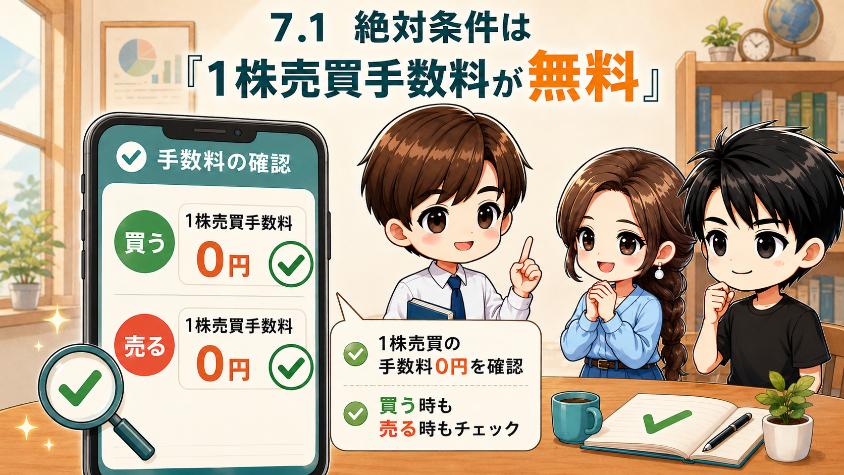 7.1　絶対条件は「1株売買手数料が無料」
