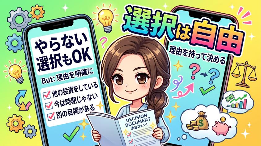 7.4　「やらない」も立派な選択。ただし "理由" を明確に