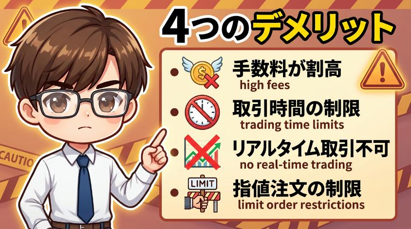 2.2　ミニ株の4つのデメリット
